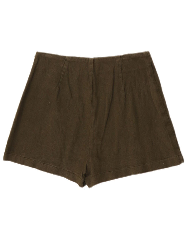 Женские шорты Zara XS W24, хлопок цвета хаки