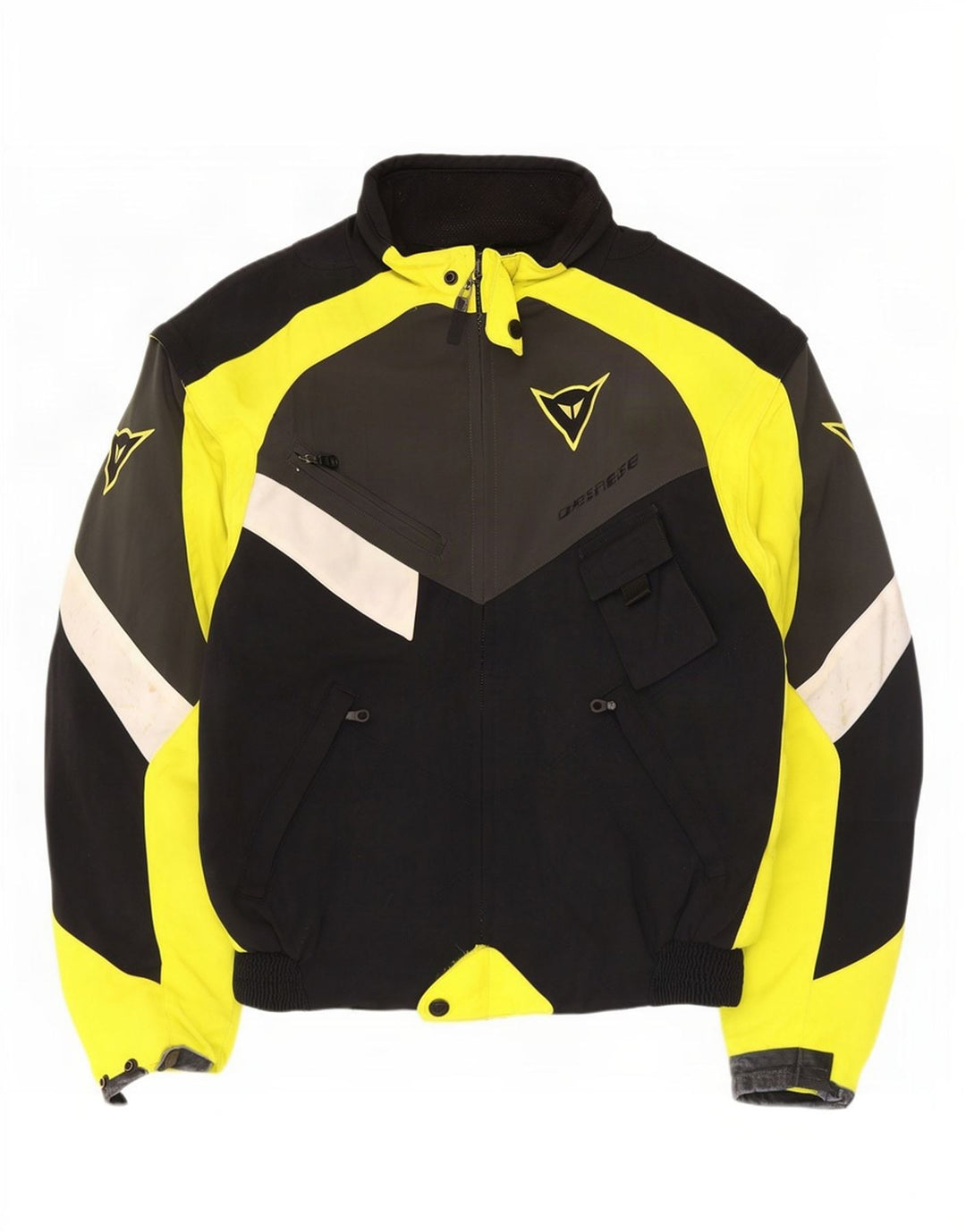 Мужская куртка-гонщик Dainese UK 38, средний черный, с цветными блоками