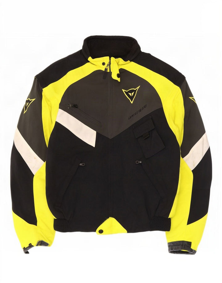 Мужская куртка-гонщик Dainese UK 38, средний черный, с цветными блоками