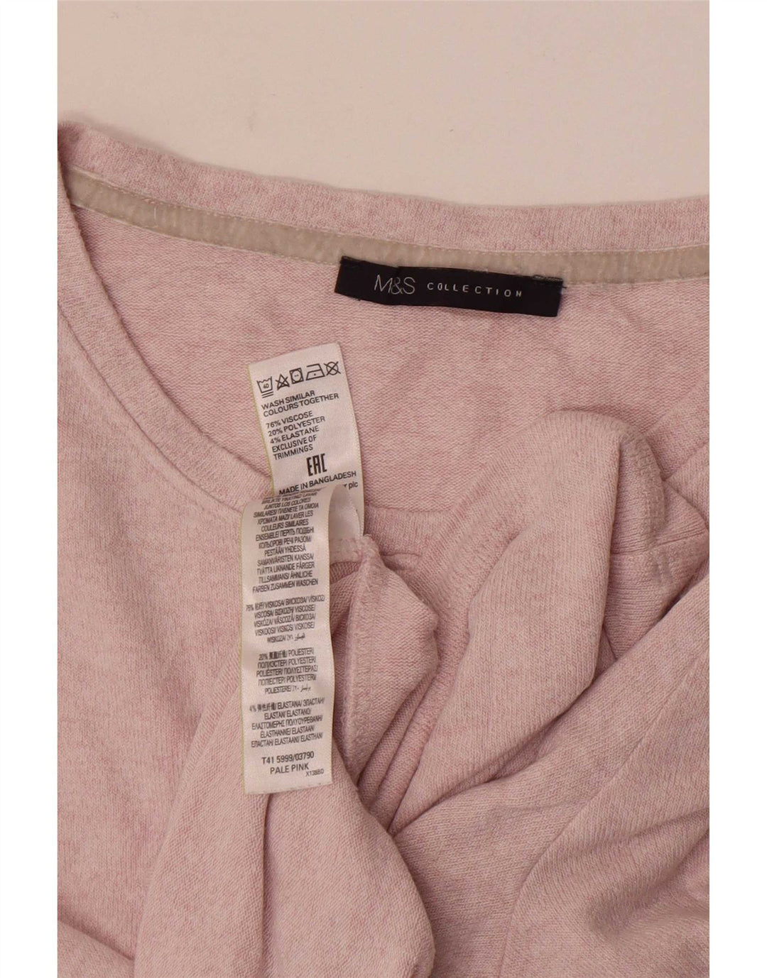 Женская футболка Marks & Spencer Top UK 16, большая розовая вискоза