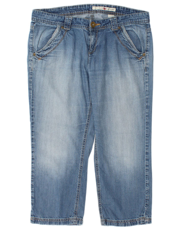 Женские прямые укороченные джинсы Dkny США 14 XL W36 L24 Синий хлопок