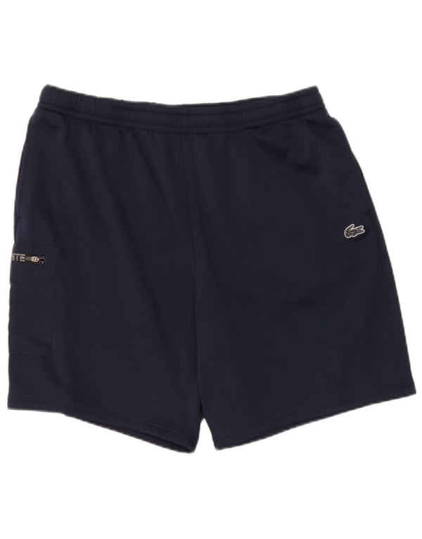 Lacoste Мужские спортивные шорты-карго стандартного кроя, размер 7, 2XL, темно-синий, полиэстер