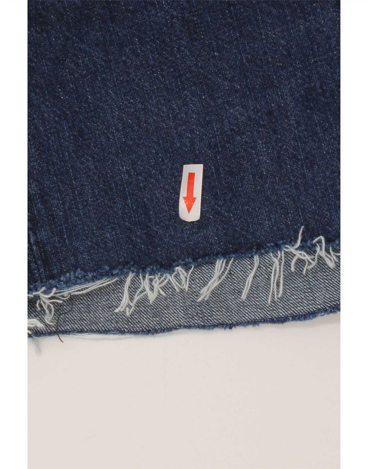 Женские джинсовые шорты Levi's 501 W28 среднего размера, темно-синие, хлопок