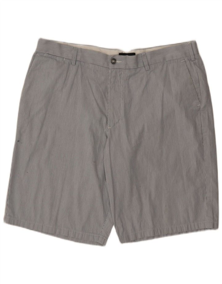 Мужские шорты чинос Marks & Spencer W40 XL, хлопковые серые полосатые