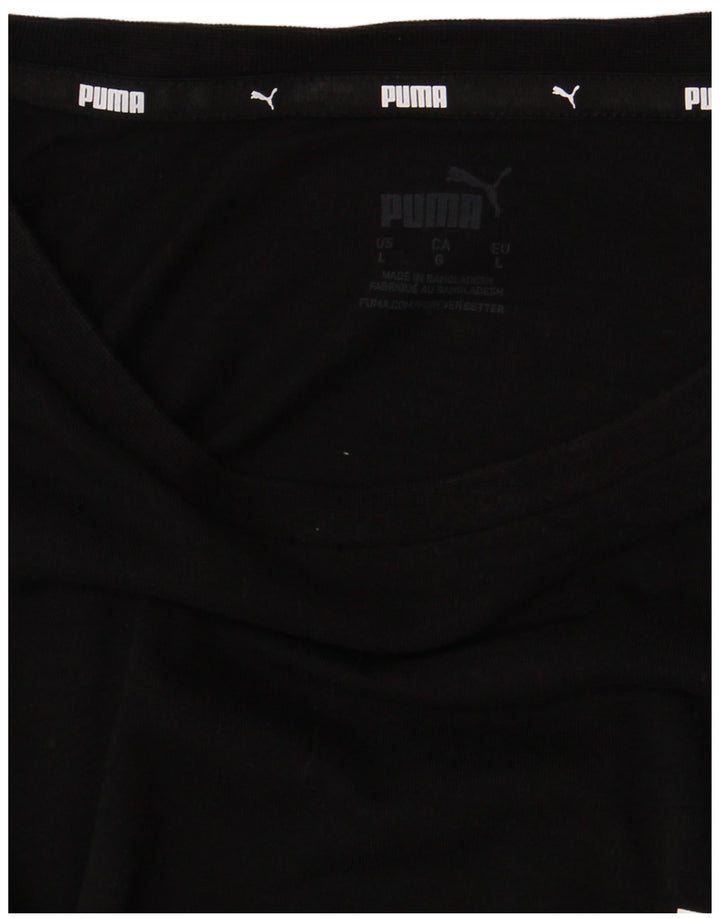 Мужская футболка с рисунком Puma, большая черная