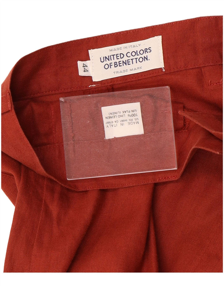 BENETTON Женская юбка-миди со средней посадкой IT 44 Medium W26 Красный лен
