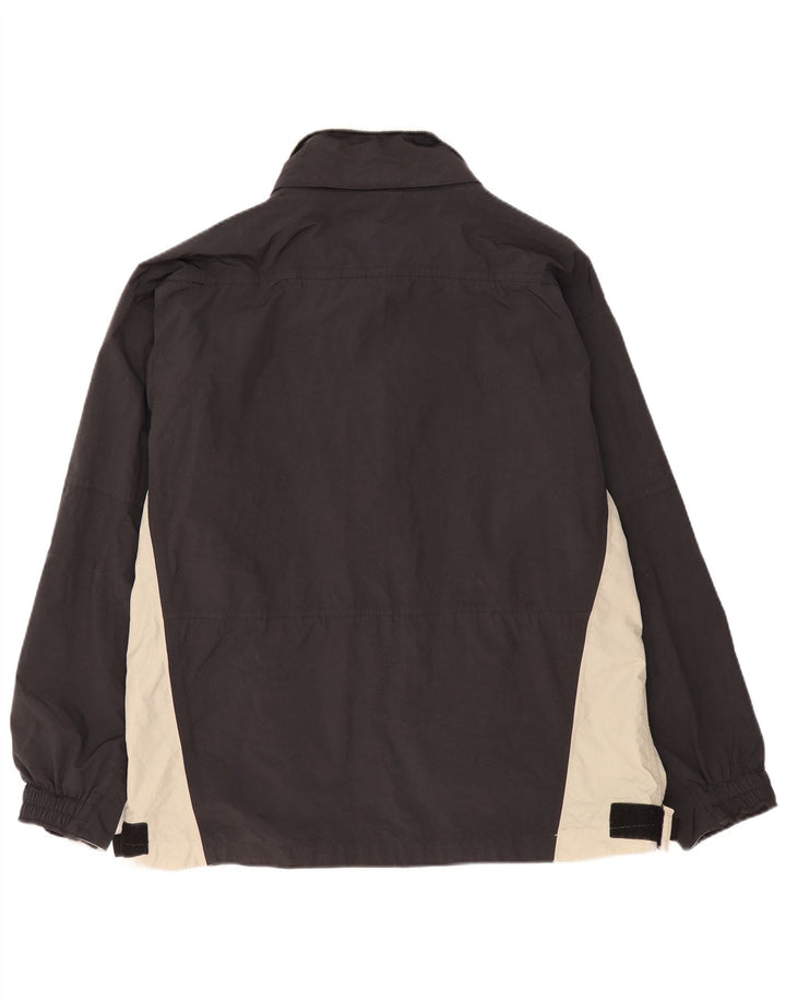 Мужская ветровка KAPPA UK 40, большая черная, полиамид с цветными блоками