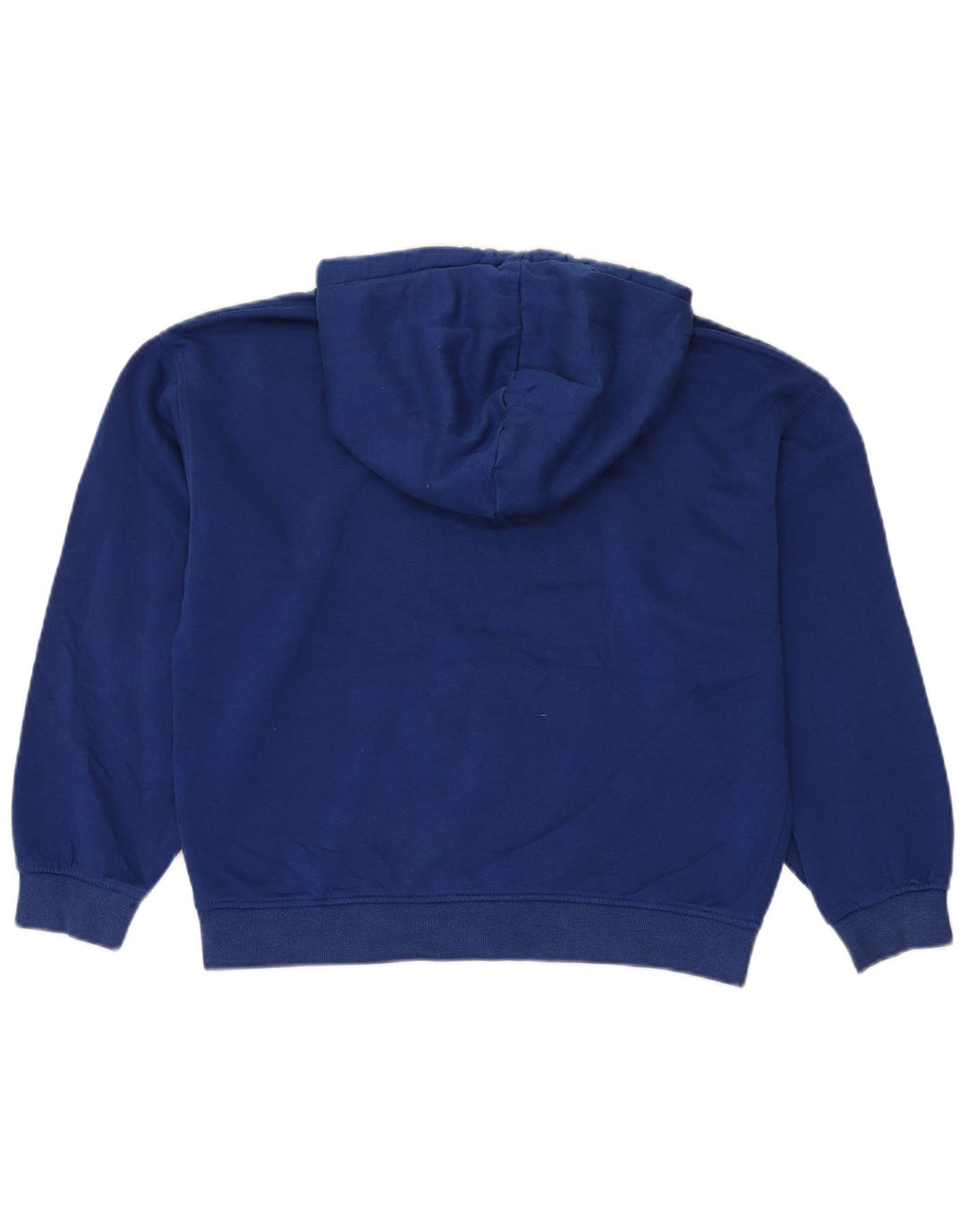 Женский джемпер с капюшоном оверсайз Zara UK 14, хлопковый средний синий цвет