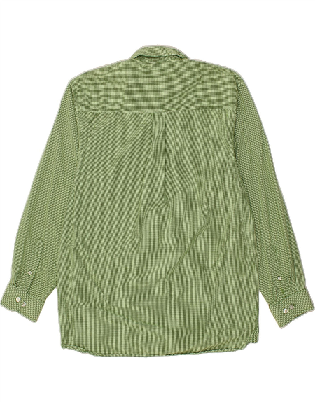 IZOD Mens Shirt Medium Green Gingham Cotton Vintage Izod and Second-Hand Izod from Messina Hembry 