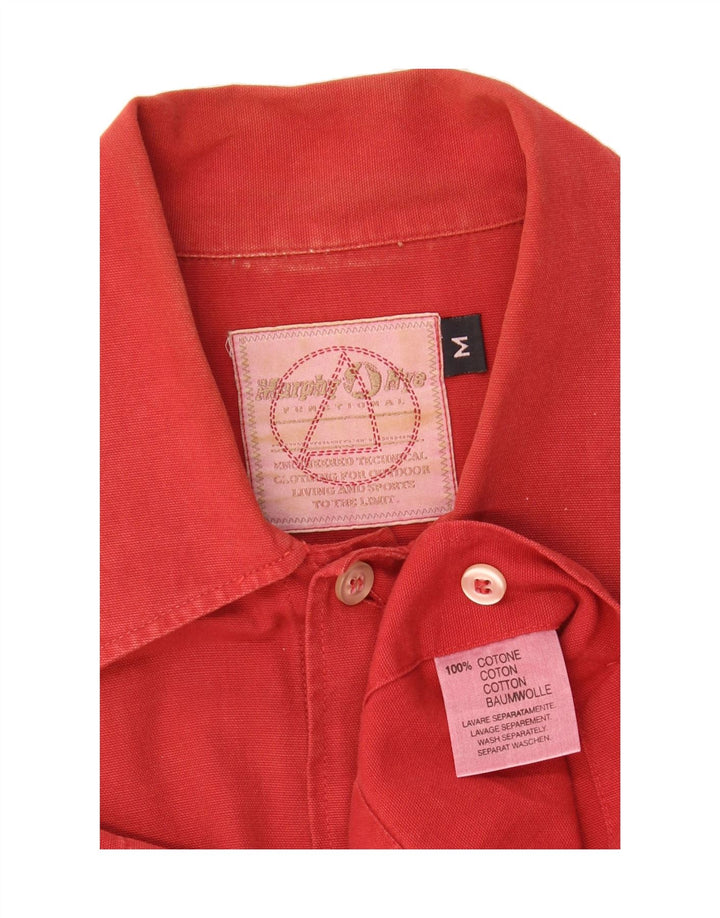 MURPHY & NYE Mens Short Sleeve Shirt Medium Red Cotton Vintage Murphy & Nye and Second-Hand Murphy & Nye from Messina Hembry 