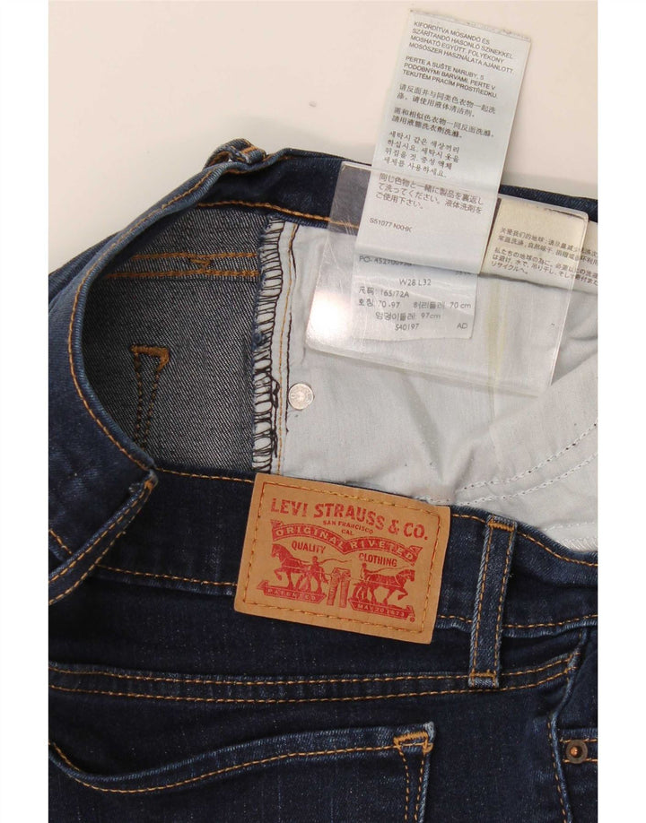 Женские прямые джинсы Levi's 714 W28 L27 синие, хлопок