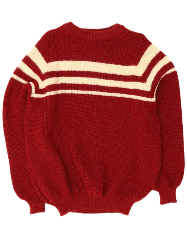 Мужской джемпер с круглым вырезом Le Tricot Marine, XL, шерстяной в красную полоску