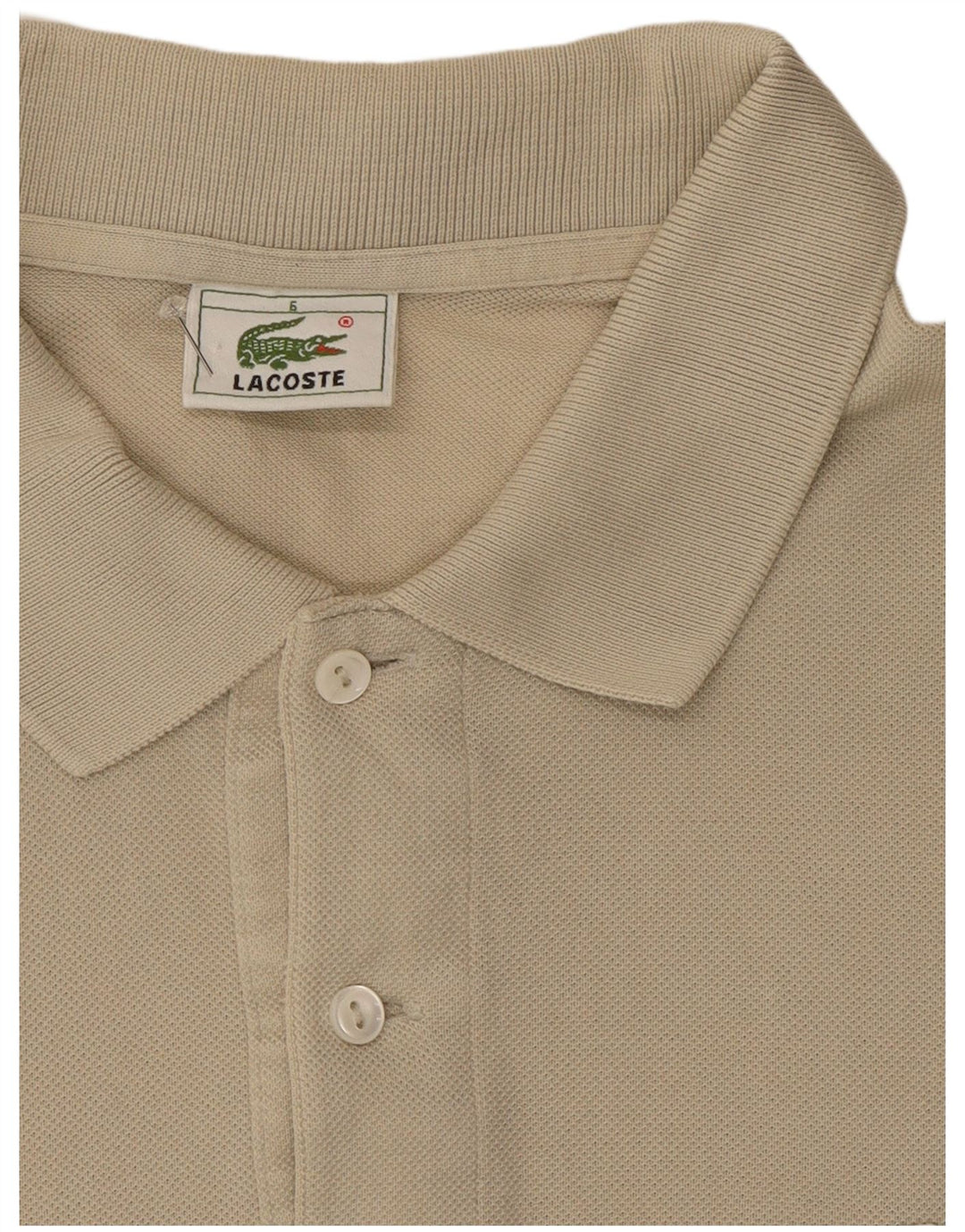 Мужская рубашка-поло Lacoste, размер 6 XL, бежевая