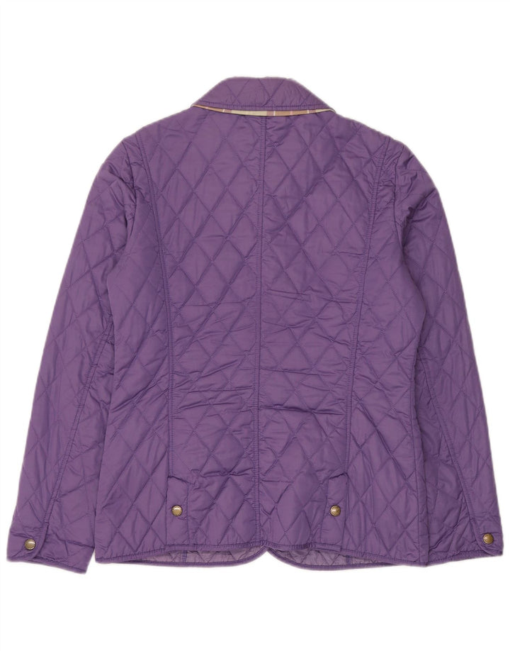 Женская стеганая куртка Barbour UK 12, средний фиолетовый полиэстер