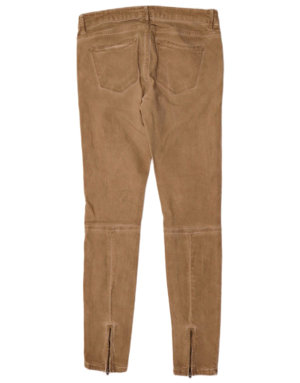 Женские джинсы скинни Zara EU 38, маленькие W28 L29, бежевый хлопок