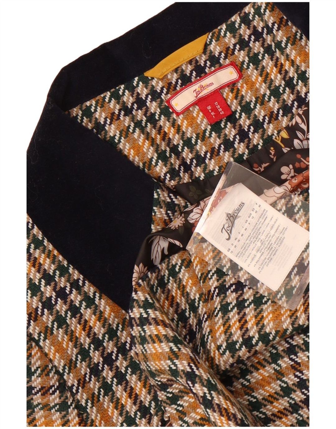 Женский пиджак Joe Browns UK 12, средний разноцветный с узором "гусиные лапки"