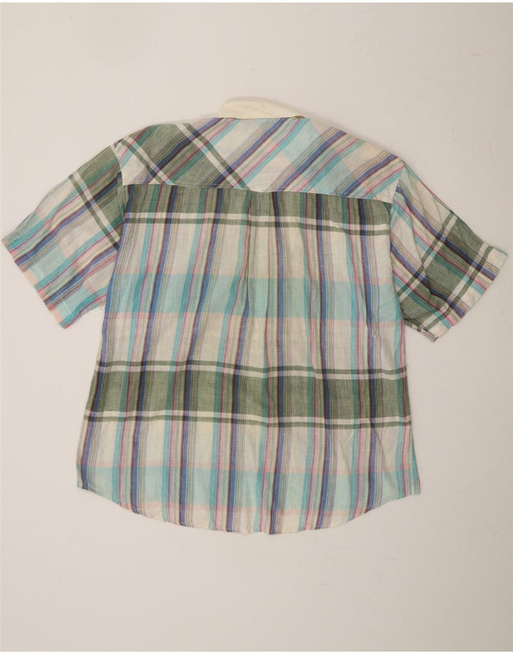 VINTAGE Mens Short Sleeve Shirt XL Multicoloured Check Vintage Vintage and Second-Hand Vintage from Messina Hembry 