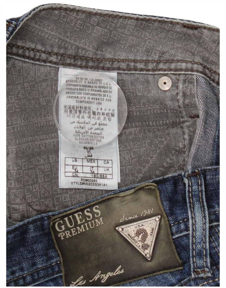 Мужские прямые джинсы Guess W34 L34 синие, хлопок