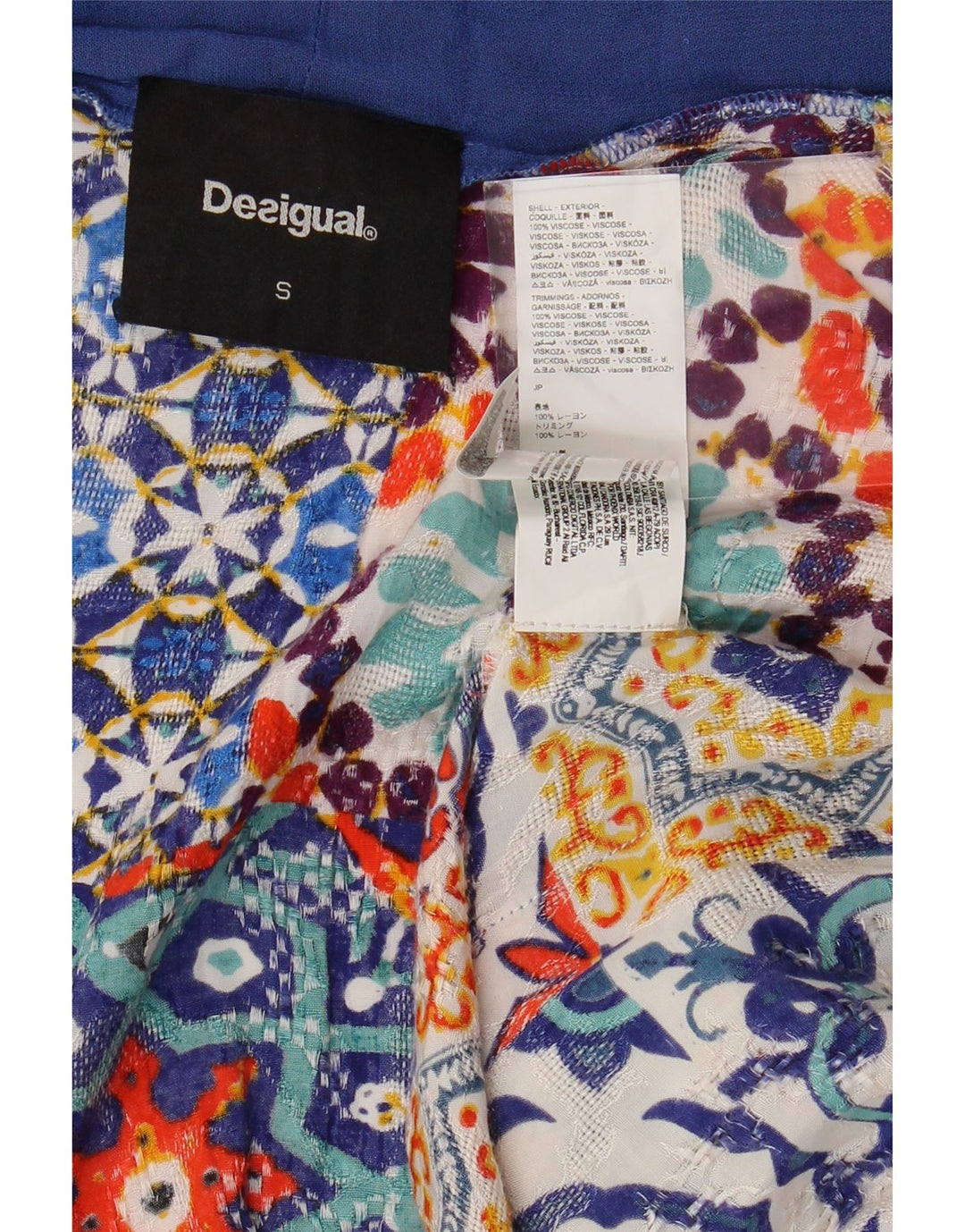 Женский оверсайз-кардиган Desigual UK 10, маленький, разноцветная вискоза