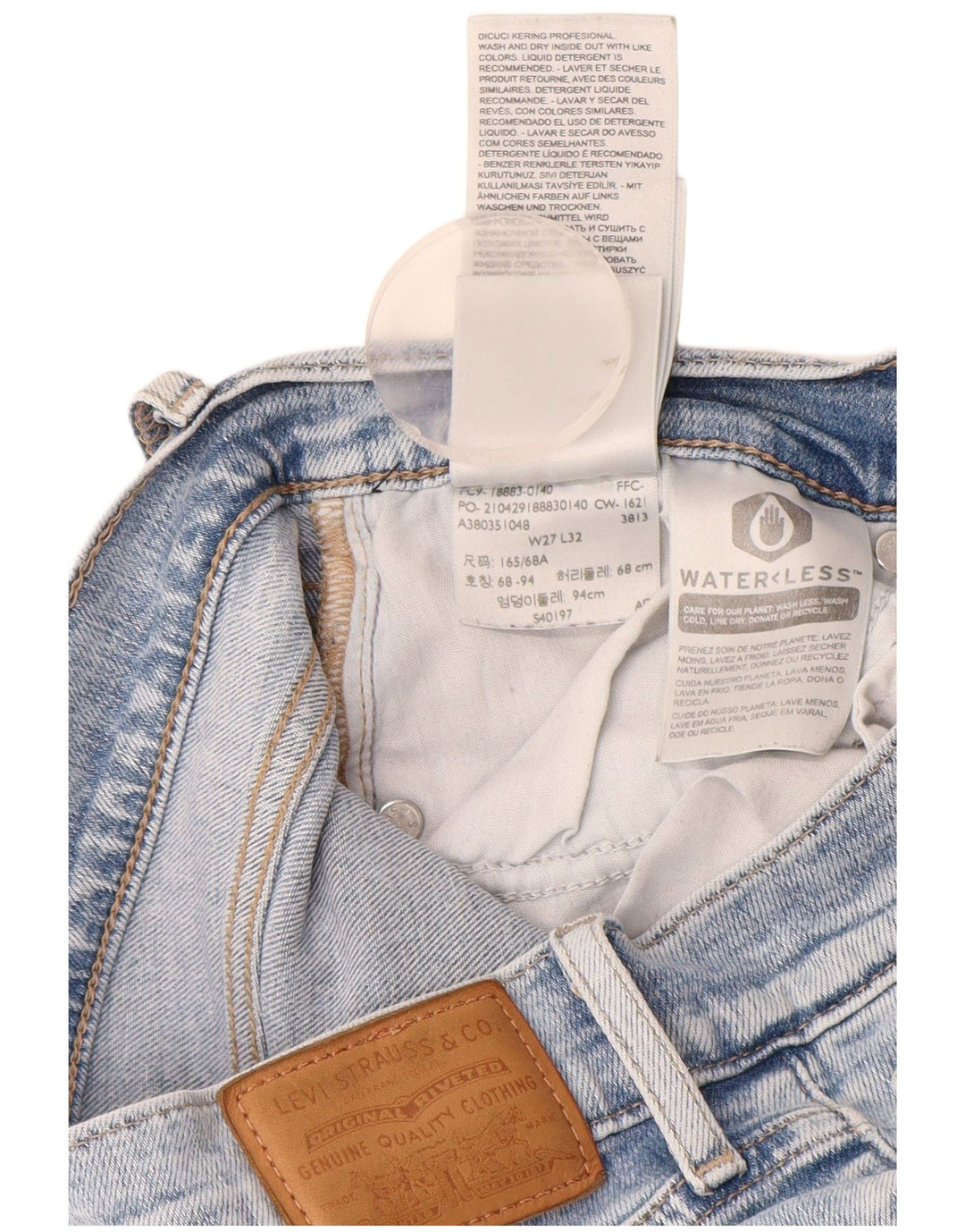 Женские прямые джинсы Levi's 724 с высокой посадкой W27 L32, синие, хлопок