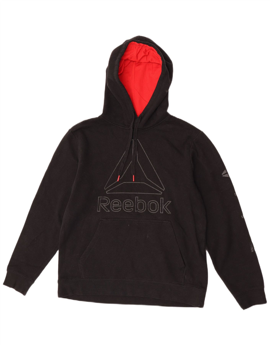Мужской джемпер с капюшоном Reebok, черный, хлопковый, среднего размера