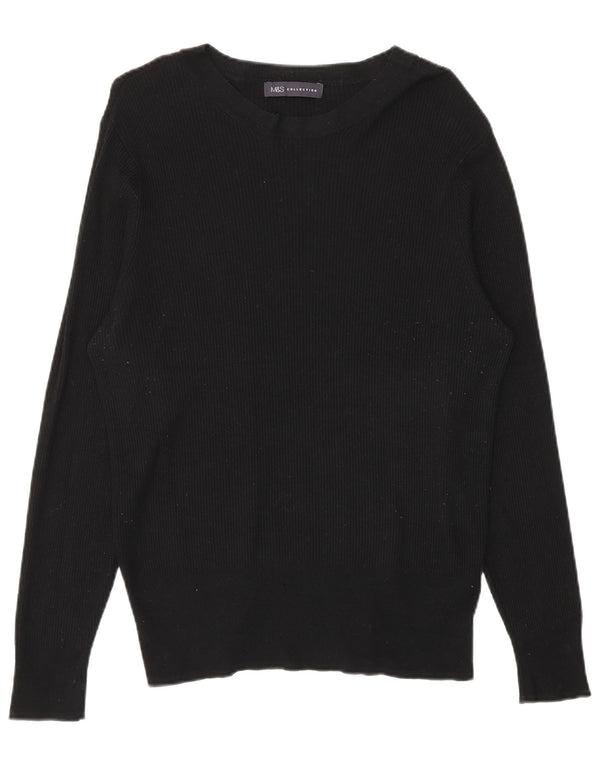 Женский джемпер с вырезом «лодочка» Marks & Spencer UK 18 XL, черный вискоза