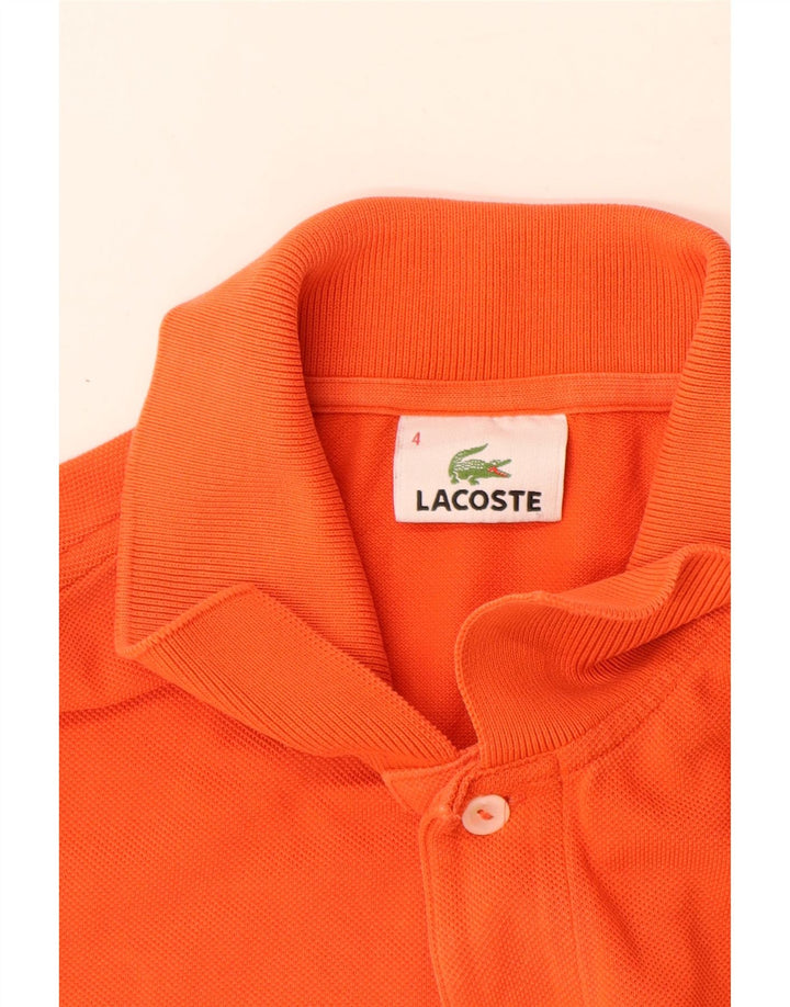 Мужская рубашка-поло Lacoste, размер 4, средний оранжевый хлопок, размер 4