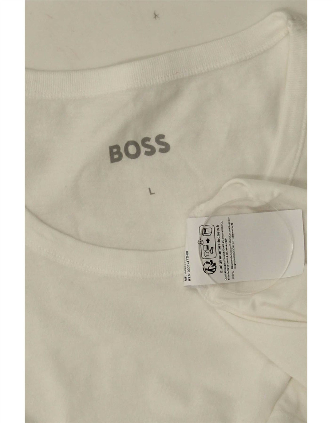 Мужская футболка Hugo Boss, большой белый хлопок