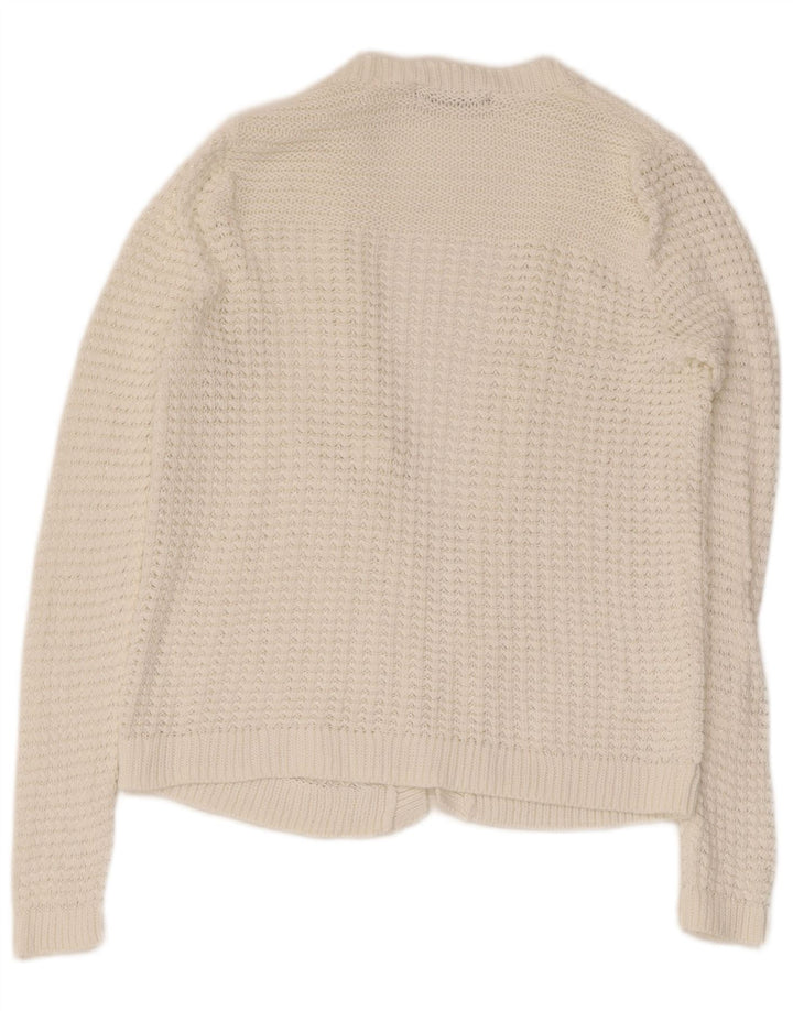 Женский открытый кардиган Marks & Spencer UK 8, маленький белый