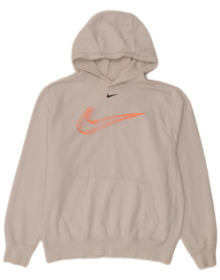 Мужской джемпер с капюшоном с графическим рисунком Nike, средний белый хлопок, хлопок