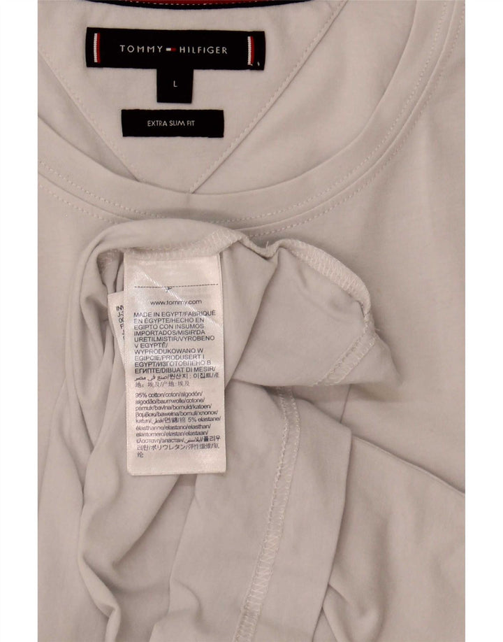 Мужская футболка Tommy Hilfiger Extra Slim, большой белый хлопок