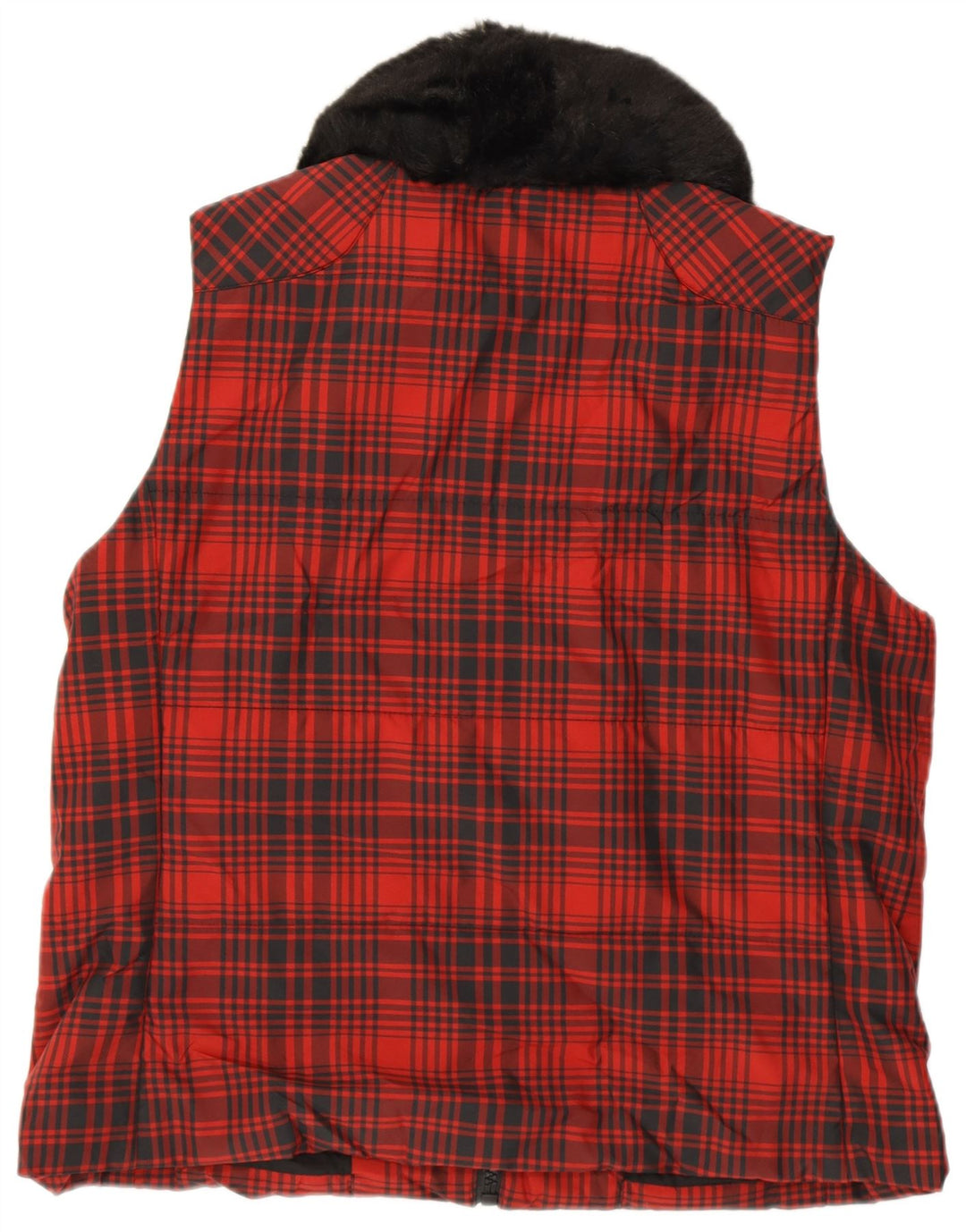 Женский жилет RALPH LAUREN UK 18 XL, красный полиэстер в клетку