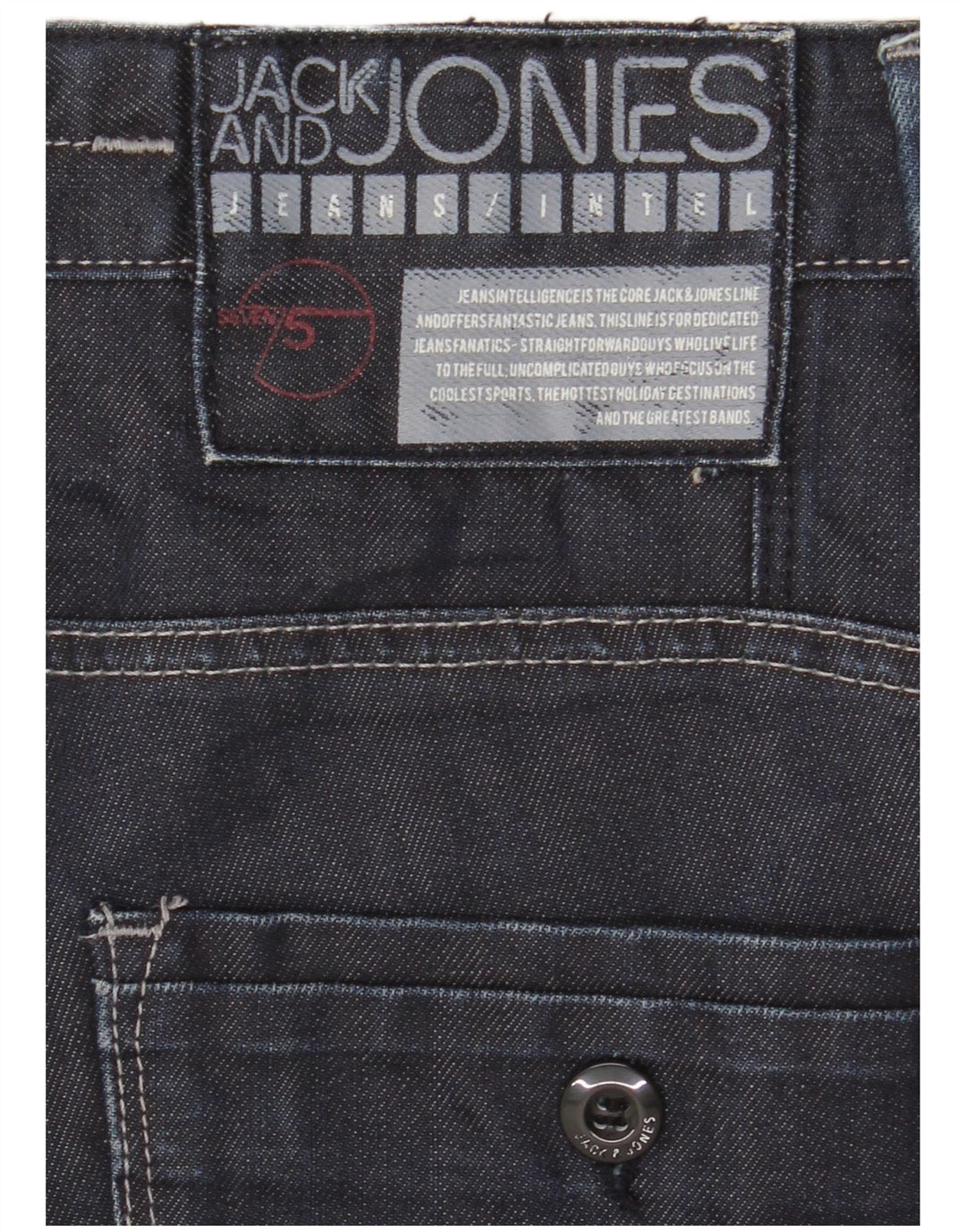 Мужские прямые джинсы-карго Jack & Jones W32 L33 темно-синие
