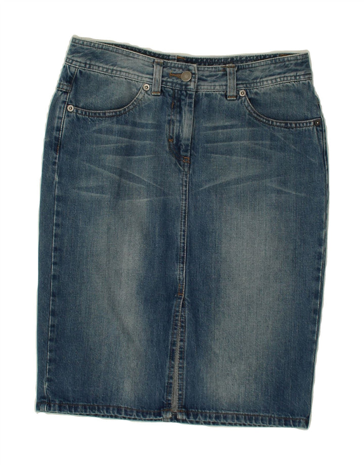 SISLEY Womens Denim Skirt IT 40 Small W28  Blue Cotton Vintage Sisley and Second-Hand Sisley from Messina Hembry 