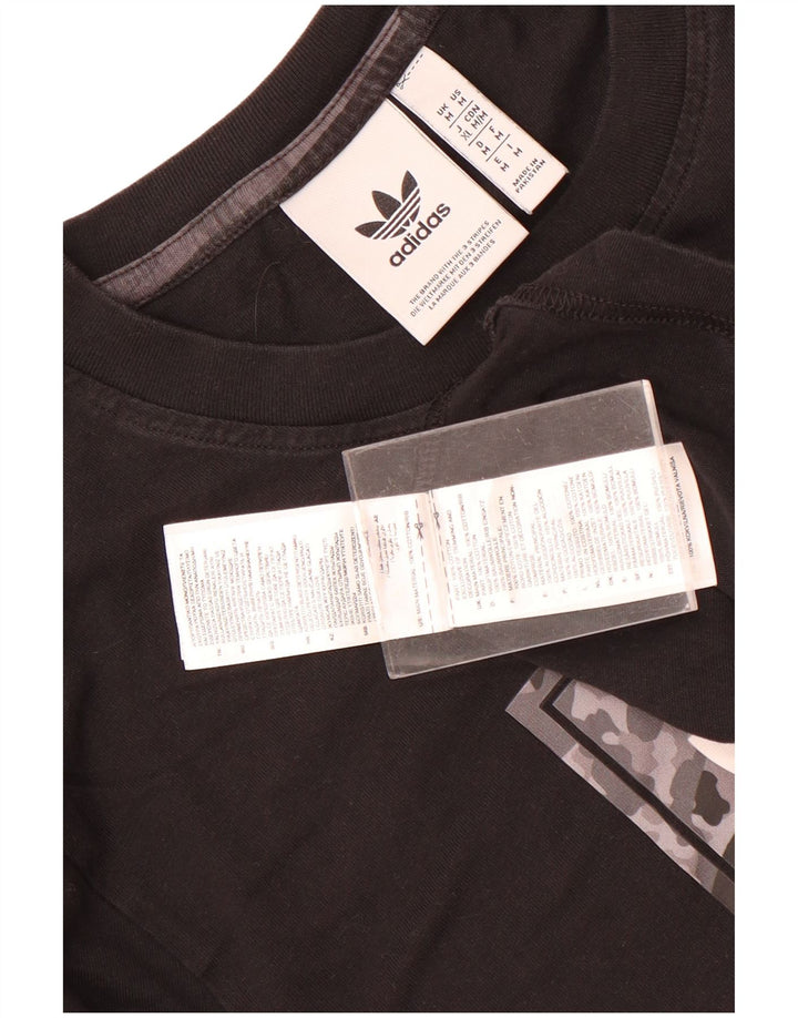 Мужская футболка с рисунком Adidas Top Medium Black Cotton