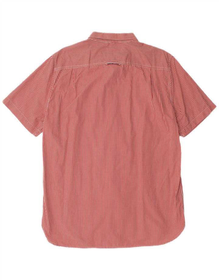 Мужская рубашка с коротким рукавом Superdry 2XL, хлопок в красную клетку