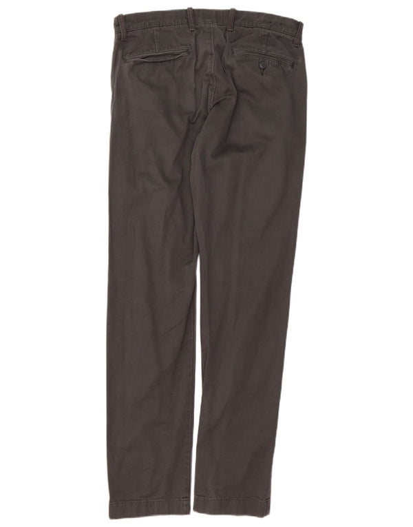 J. CREW Mens Slim Chino Trousers W30 L32 Grey Cotton