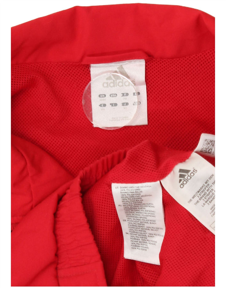 Мужская спортивная куртка Adidas UK 42/44, большой красный полиэстер с цветными блоками