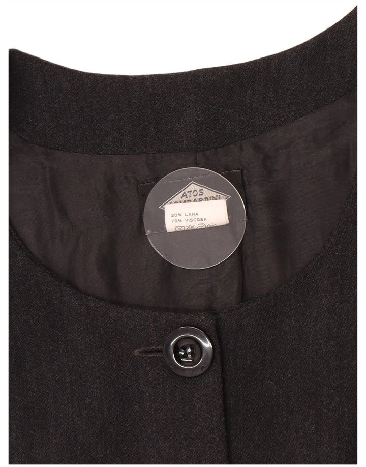 Atos Lombardini Женский пиджак без рукавов на 5 пуговицах IT 46 Большой Серый