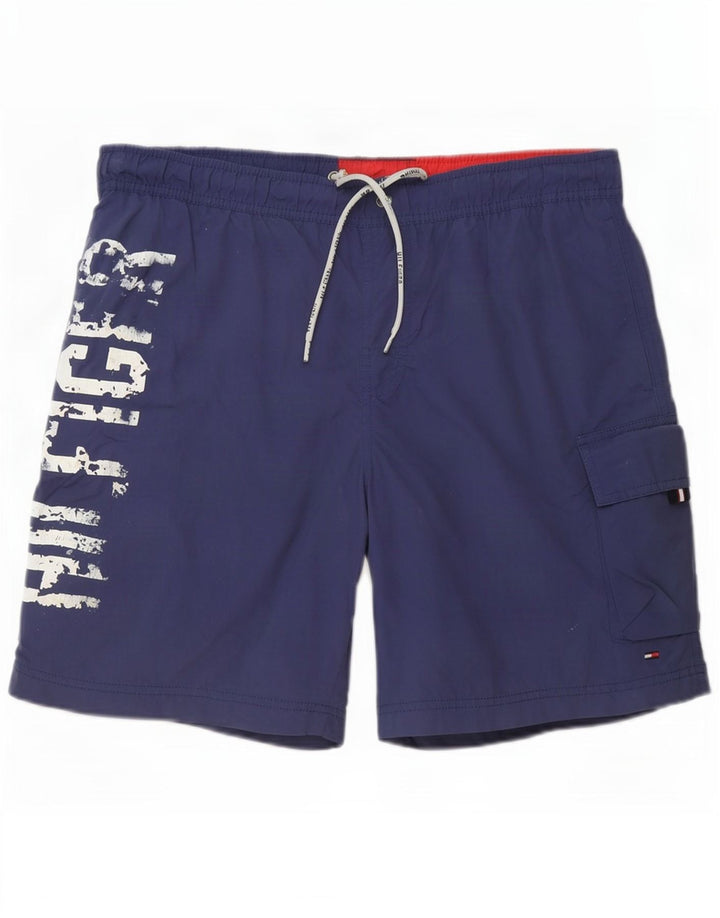Мужские шорты для плавания-карго с рисунком Tommy Hilfiger, средние, темно-синие