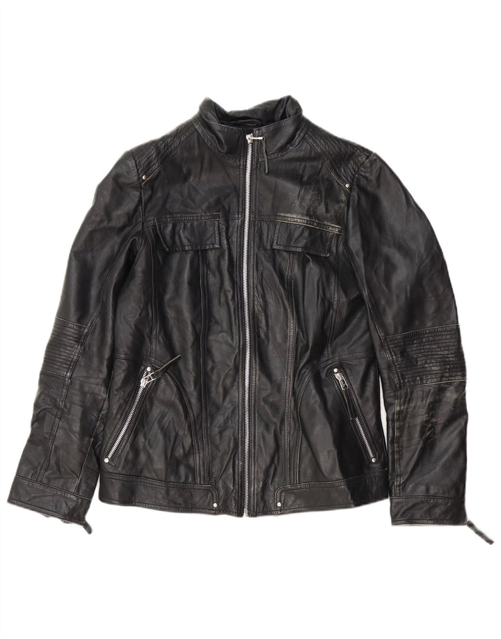 Женская байкерская кожаная куртка Isaco & Kawa IT 44 Medium Black Leather