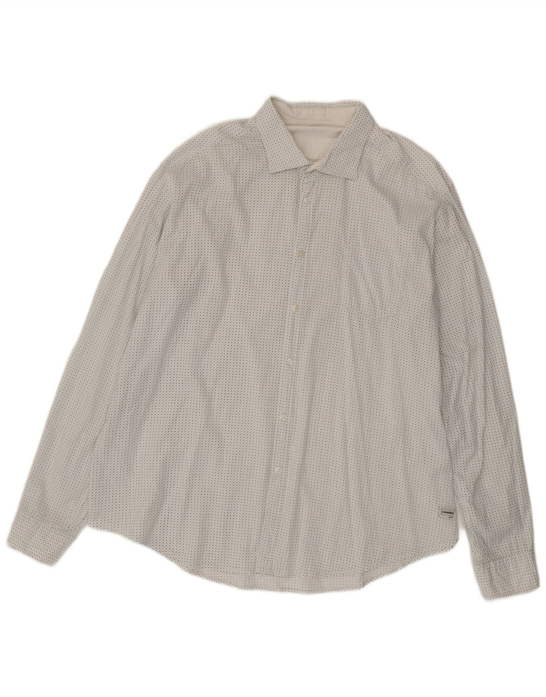CARRERA Мужская рубашка 2XL Белая в крапинку