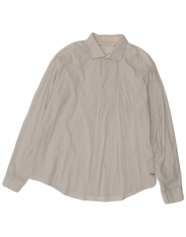 CARRERA Мужская рубашка 2XL Белая в крапинку