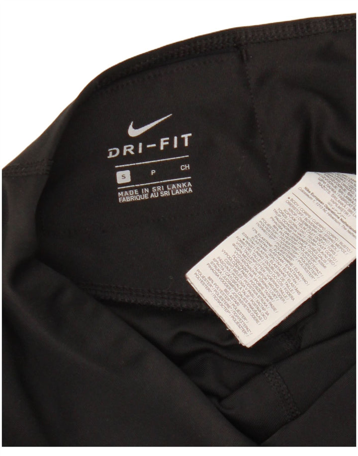Женские леггинсы с рисунком Nike Dri Fit UK 10, маленькие черные, полиэстер
