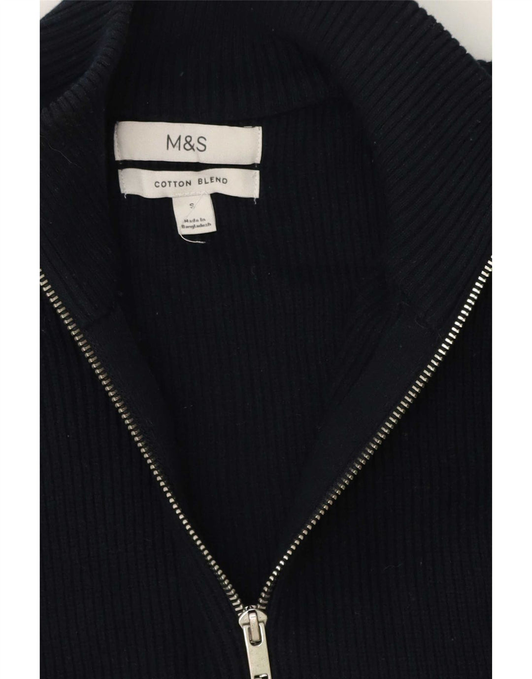 Мужской кардиган Marks & Spencer, маленький темно-синий хлопковый свитер