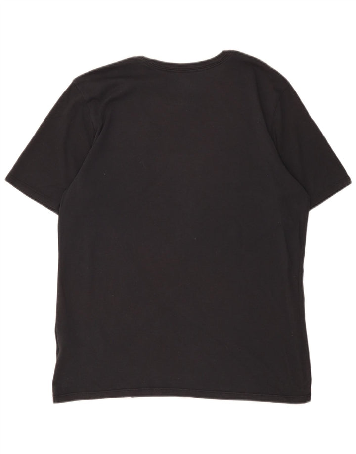 NIKE Mens Dri Fit Graphic T-Shirt Top Medium Black Cotton
