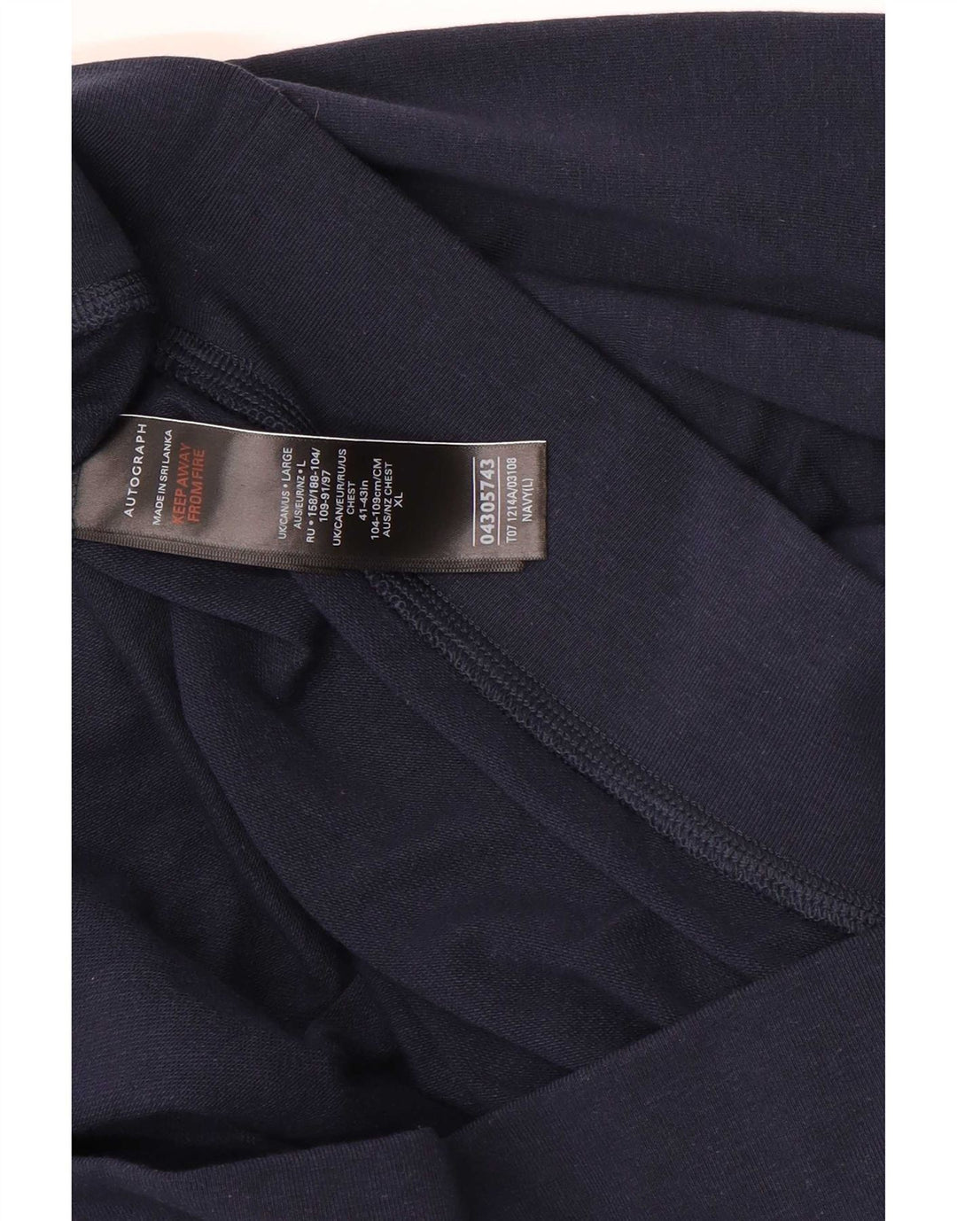 Мужской джемпер с капюшоном Marks & Spencer Autograph, большой темно-синий