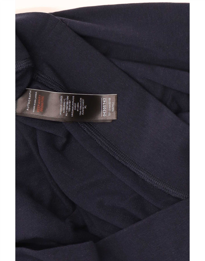 Мужской джемпер с капюшоном Marks & Spencer Autograph, большой темно-синий