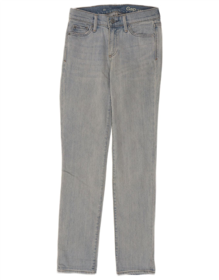 Женские узкие джинсы Gap W24 L30 синие, хлопок