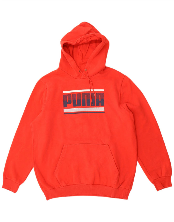 Мужской джемпер с капюшоном Puma, большой красный, хлопковый